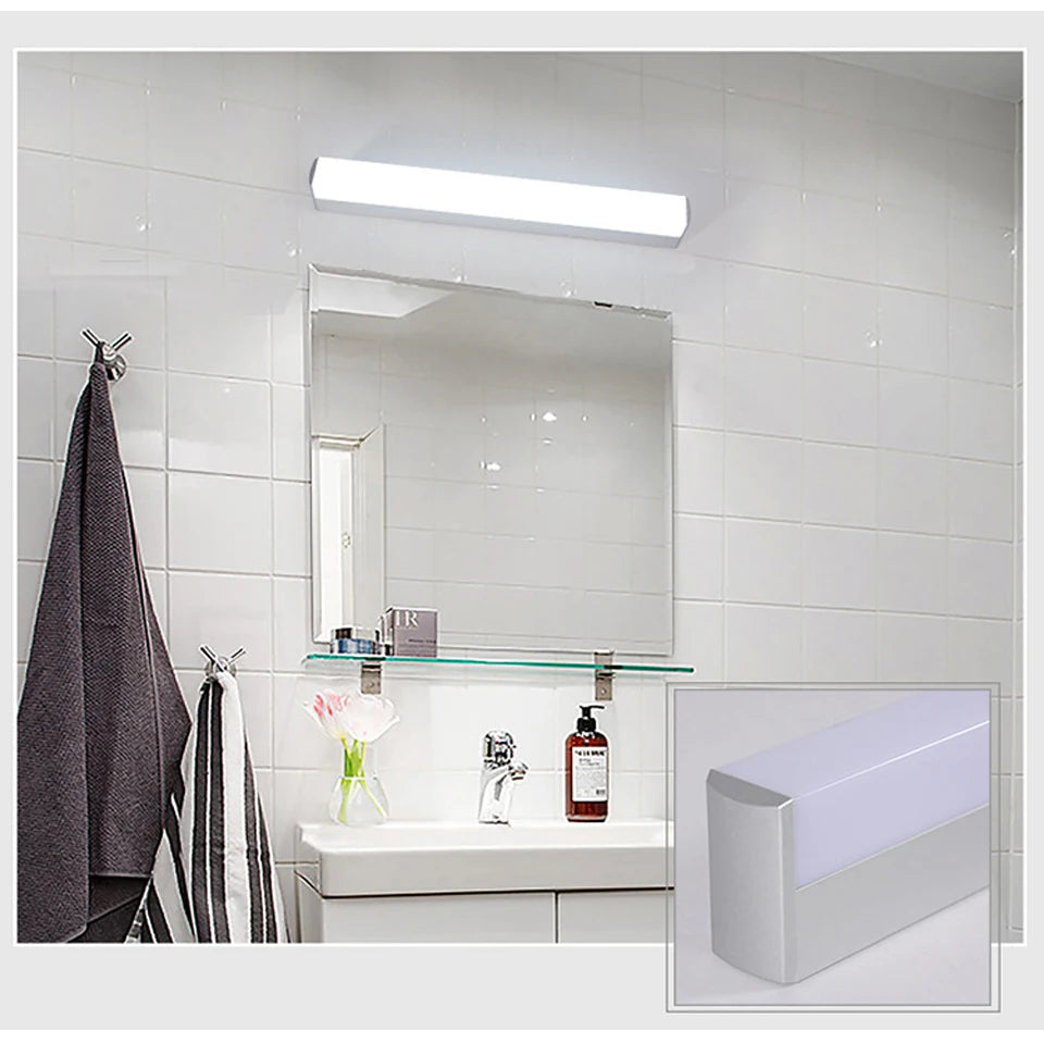 lampe salle bains moderne blanc fixée mur flux lumineux 60 249 led 90 260v