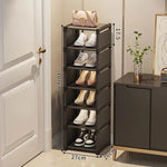 étagère chaussures moderne rangement noir blanc réutilisable simple fixations incluses