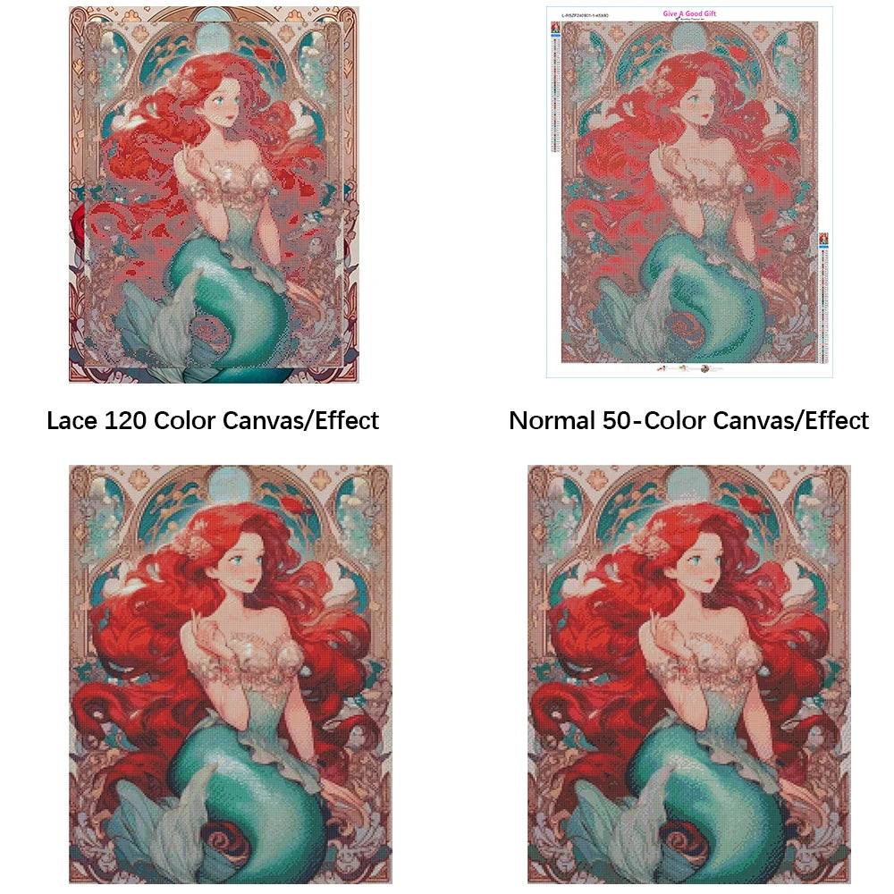 kit peinture diamant personnalisé motif sirène moderne décoration murale mosaïque résine art nouveau