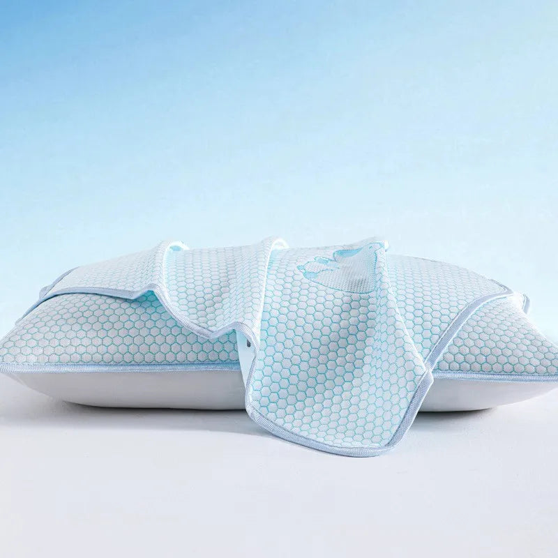 taies d'oreiller hexagonales bleues motif hello moderne 100 polyester frais