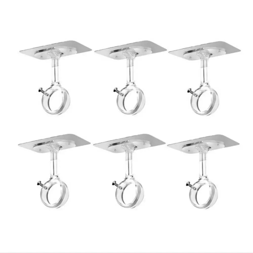 supports rideau transparents noirs modernes tringle rideaux autocollants sans perçage fixations murales anneaux boucles