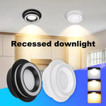 Spot encastrable LED noir blanc moderne clips rond 220V 249 2000 lumens