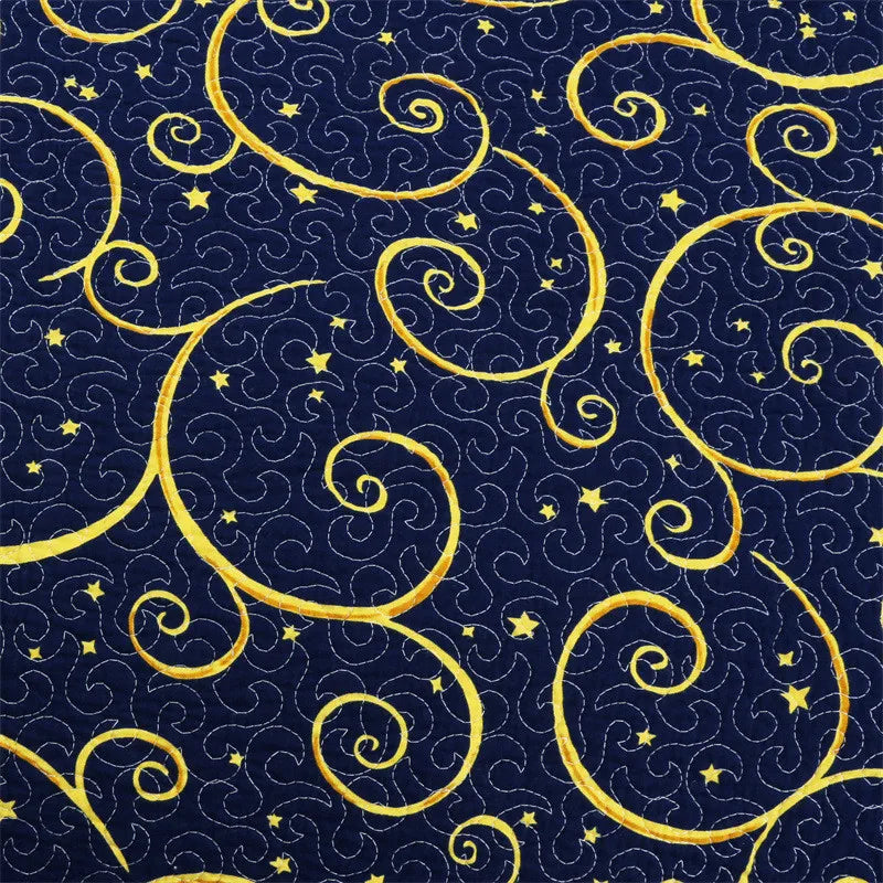 Couette réversible montrant les deux côtés du motif
