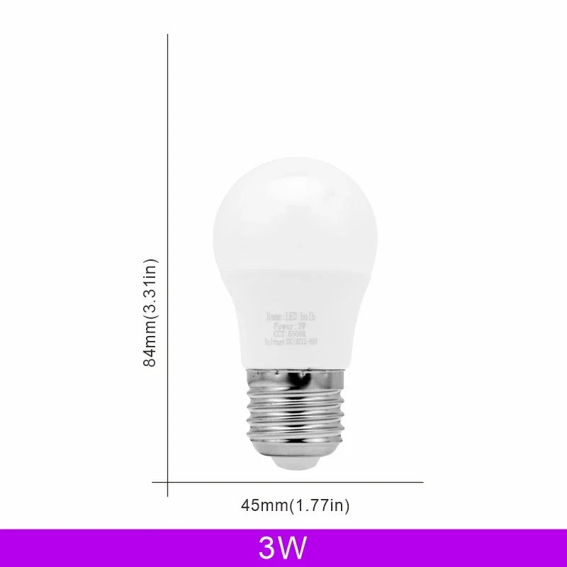 ampoule led e27 basse tension 12v 85v blanc froid chaud décoration salon moderne