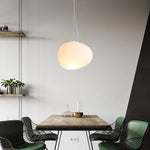 luminaire suspension moderne blanc verre opacité ronde câble fixation éclairage chambre salon étude