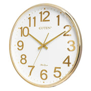 horloge murale 3D chiffres dorés fond blanc moderne élégante salon chambre nordique