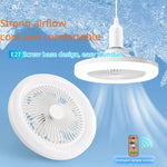 ventilateur lampe led blanc moderne télécommande ventilation arrière grille minimaliste