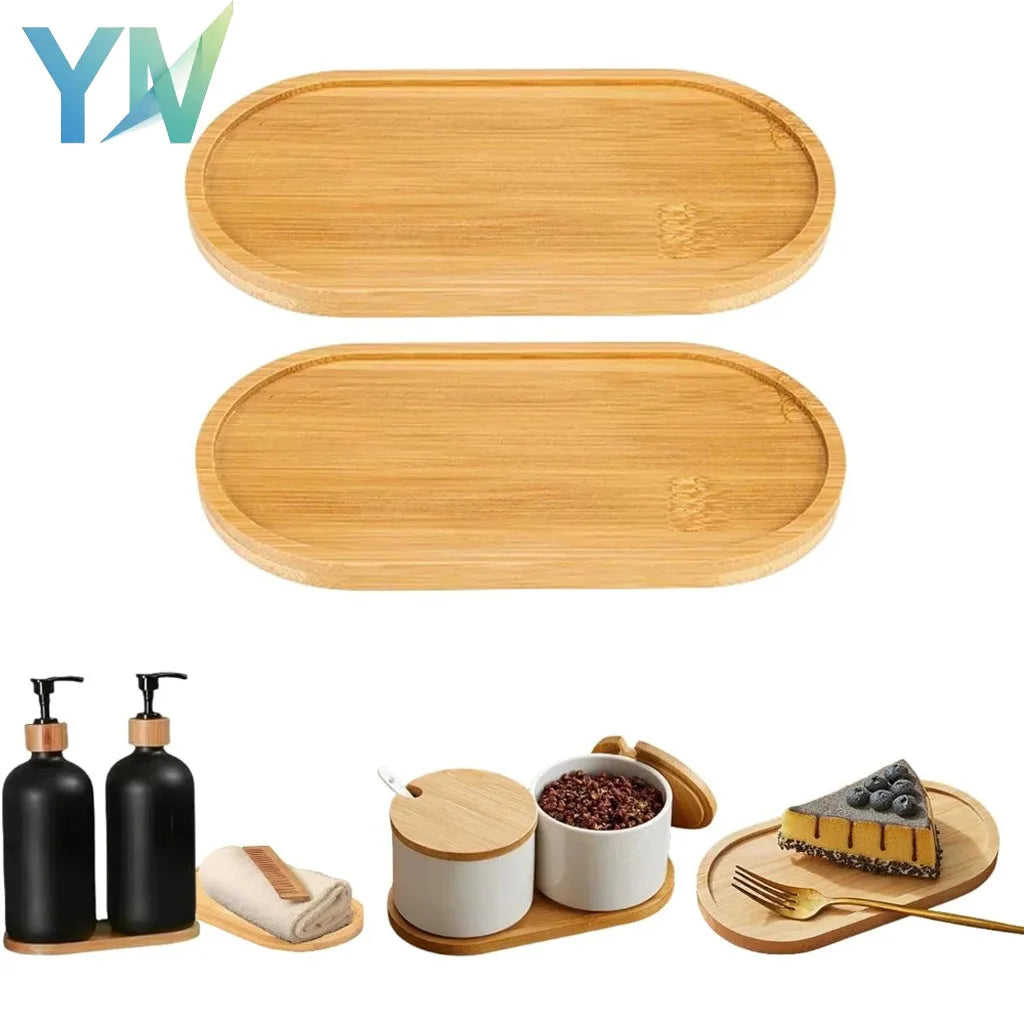 assiettes bambou naturel ovales rondes carrées minimaliste rangement salle bain