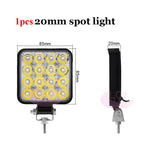 lampe travail led jaune noir pouces pouces tout terrain moderne robuste tringle câbles électriques