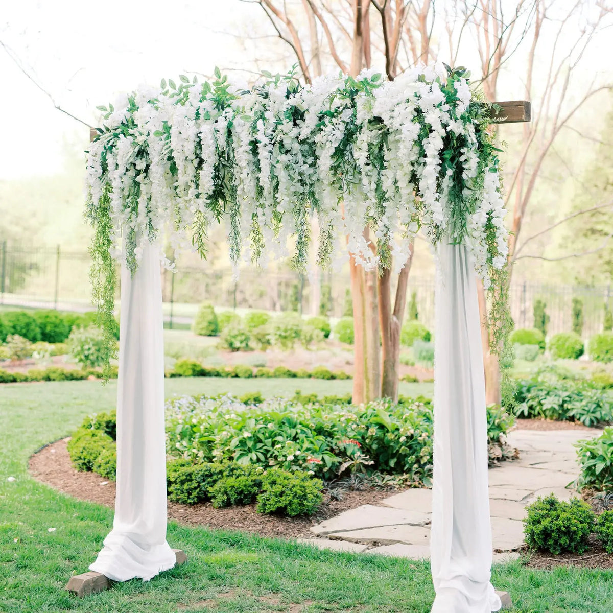 guirlande florale artificielle 12 pièces couleurs multiples décoration intérieure mariage romantique cascade fleurs vertes