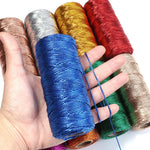 ficelle polyester 100m 1.5mm glitter violet doré bleu vert rouge moderne boîte cadeau fleur