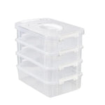 boîtes rangement transparentes multi niveaux utilitaires clips verrouillage organisateur ménage minimaliste modernes