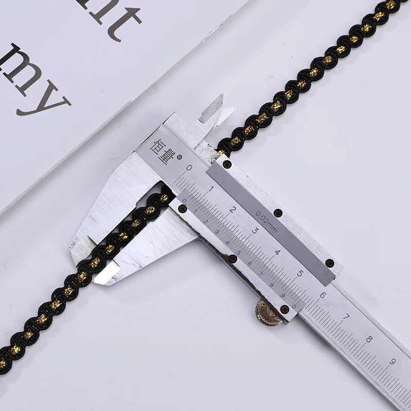 bracelet dorées noir blanc classique décoration mariage 10cm polyestère écologique
