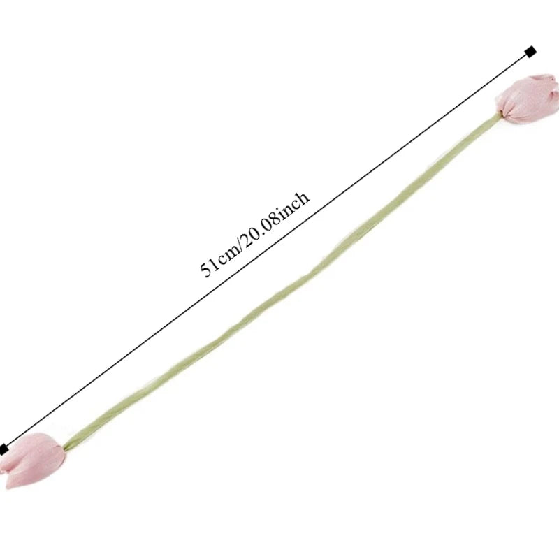 accessoires cheveux fleurs tulipes moderne vert clair violet rose pâle blanc satiné