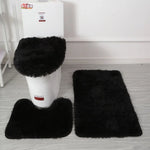 tapis toilette ensemble peluche douce moderne beige gris rose noir vert orange violet blanc