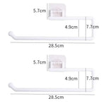 porte serviettes mural adhésif moderne blanc texture marbrée salle bain cuisine support accessoire fixe