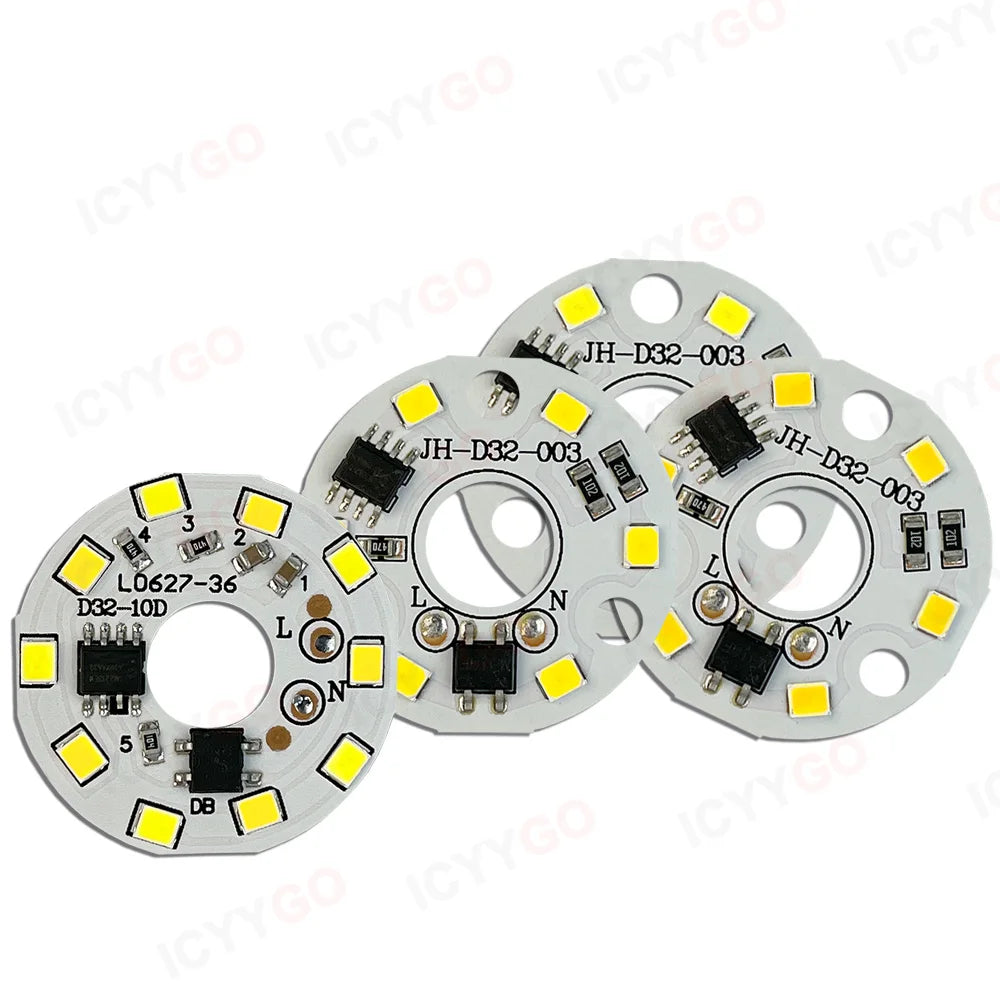plaque led circulaire deux couleurs 32mm blanc moderne technologique fixations led intégrées