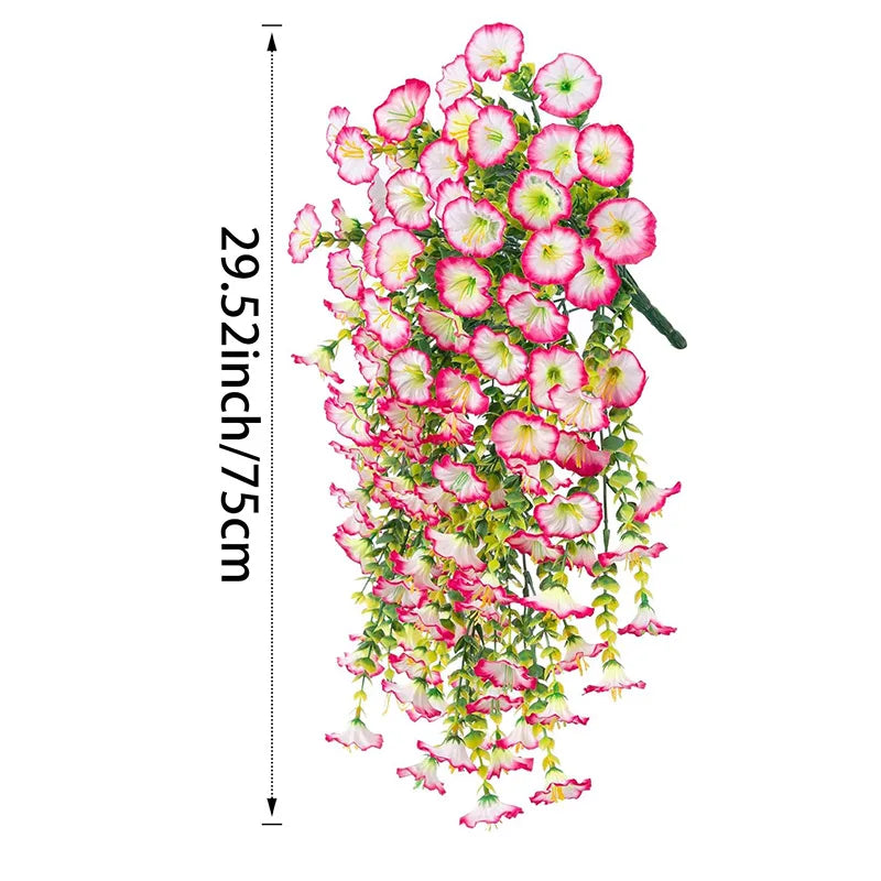 guirlande artificielle fleurs modernes rouge violet jaune rose blanche mariage anniversaire extérieur