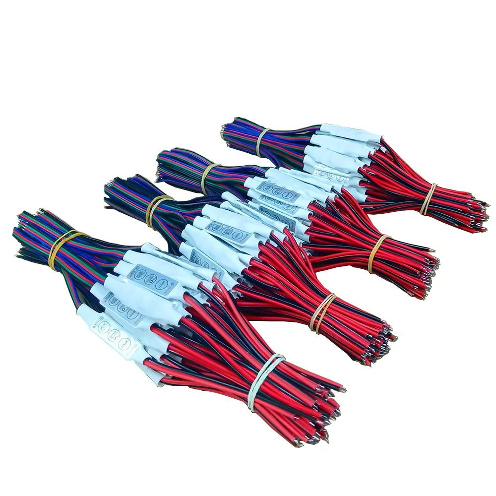 ruban led rgb contrôleur touches 24v 6a variateur luminosité rouge noir vert bleu moderne