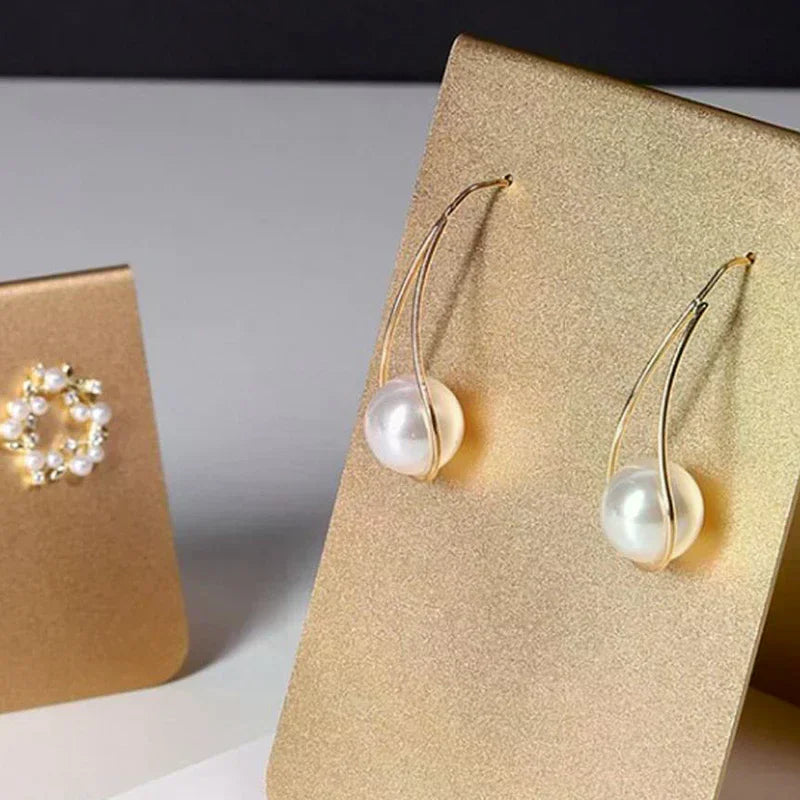présentoir bijoux doré blanc strass clips élégants organisation autoportante support écritoire
