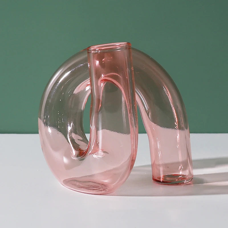 vases verre transparent modernes noir bleu orange rose gris vert