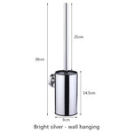 brosse toilette acier inoxydable noir argenté support mural moderne salle bains hygiène durable minimaliste