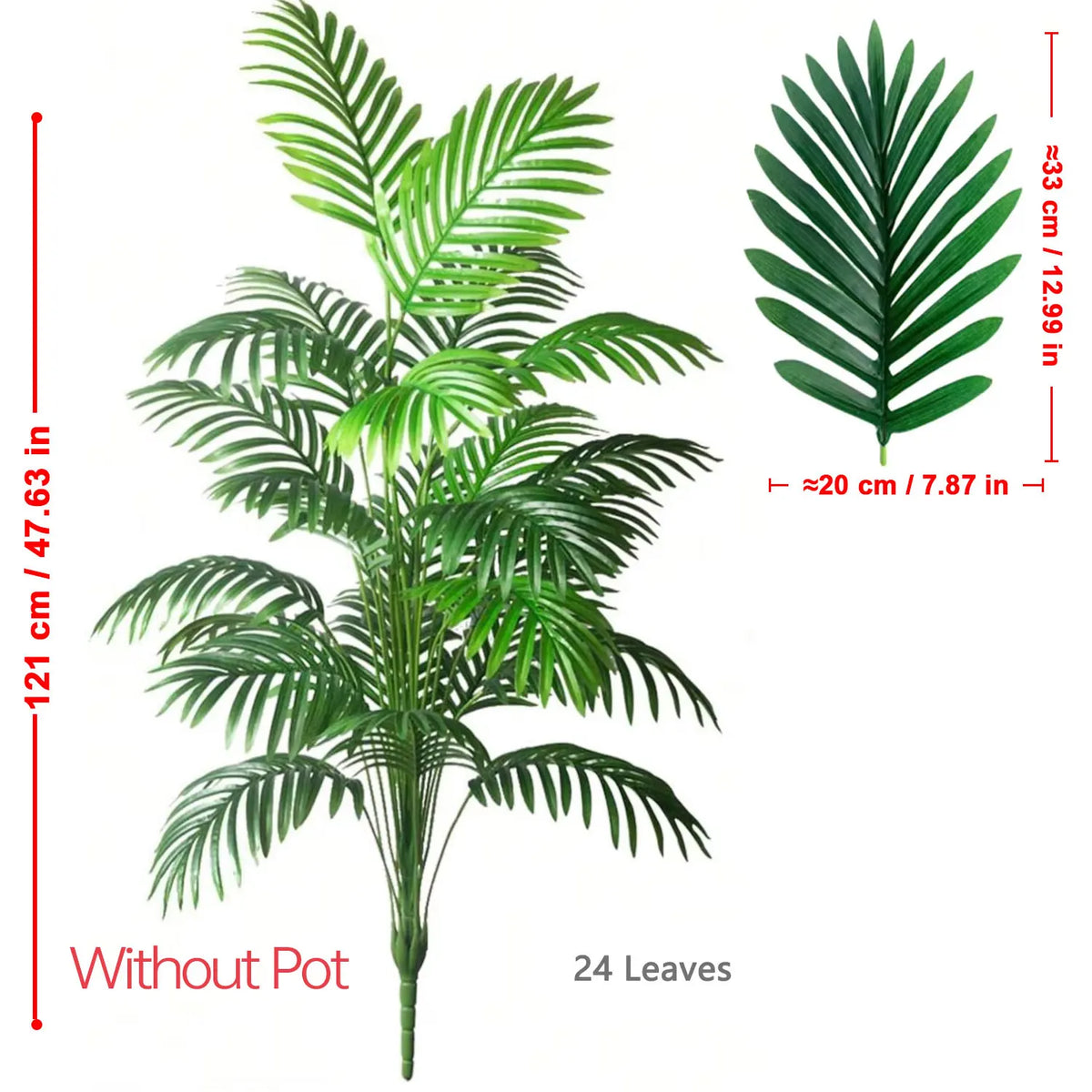 plantes artificielles vertes modernes 24 feuilles hauteur 121cm pot noir extérieur