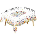 nappe polyester fleur coq campagne facile nettoyage rectangulaire pâques fête pastoral