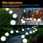 lampe solaire moderne sphérique translucide blanc noir énergétique extérieure jardin épingle détachable panneau solaire