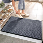 tapis sol antidérapant gris marron noir texturé stries verticales moderne minimaliste PVC non slip