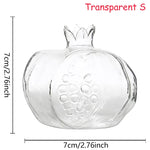 vases transparents rouges texturés vases grenade moderne artisanal fleurs artificielles