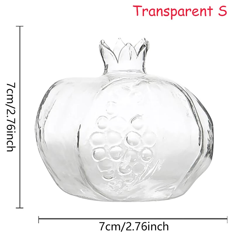 vases transparents rouges texturés vases grenade moderne artisanal fleurs artificielles