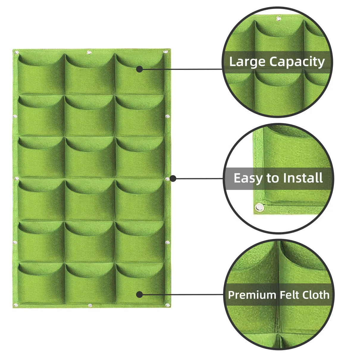 sacs culture plantes mur vert moderne 50x100cm 49 poches