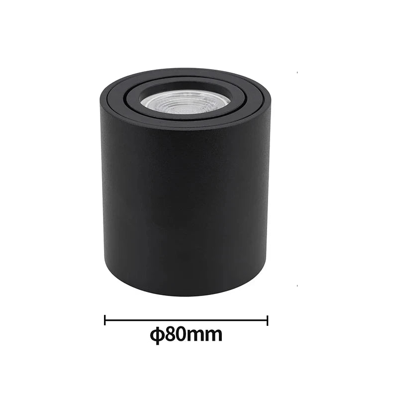 Spot moderne noir réglable led angle 30° autonome vis minimaliste