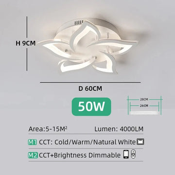 plafonnier led moderne fleur lotus blanc télécommande différentes couleursflux lumineux réglable garantie an