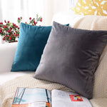 coussin velours gris moderne opacité carré lit décoration sofa chaise voiture