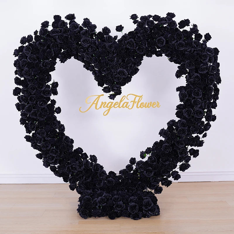 arche decorative coeur roses rouges blanches evenements anniversaires fete mariage deco romantique lettres lumineuses