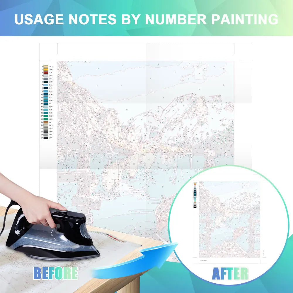 peinture numeros portrait coeurs multicolore moderne toile acrylique facile decoration hobby