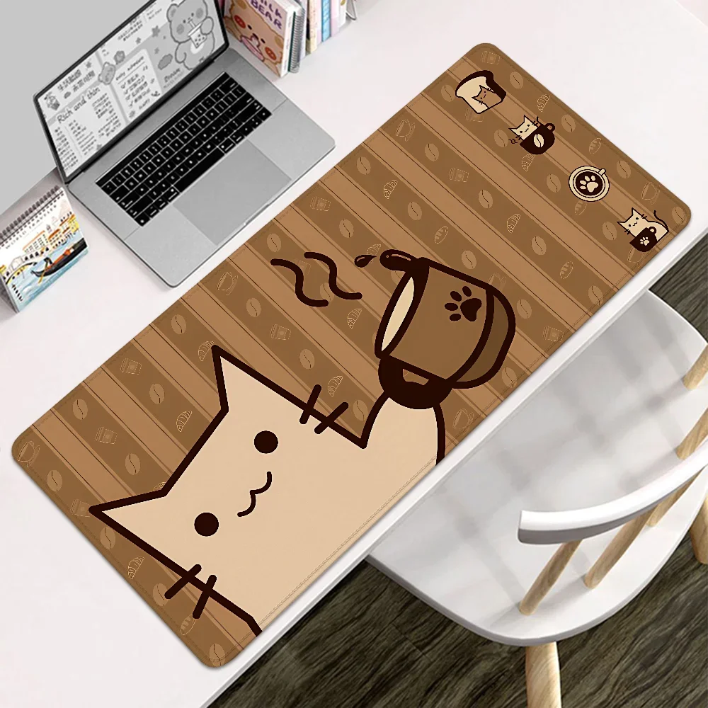 tapis souris chat dessin animé moderne non glissant 900x400mm 3mm opaque