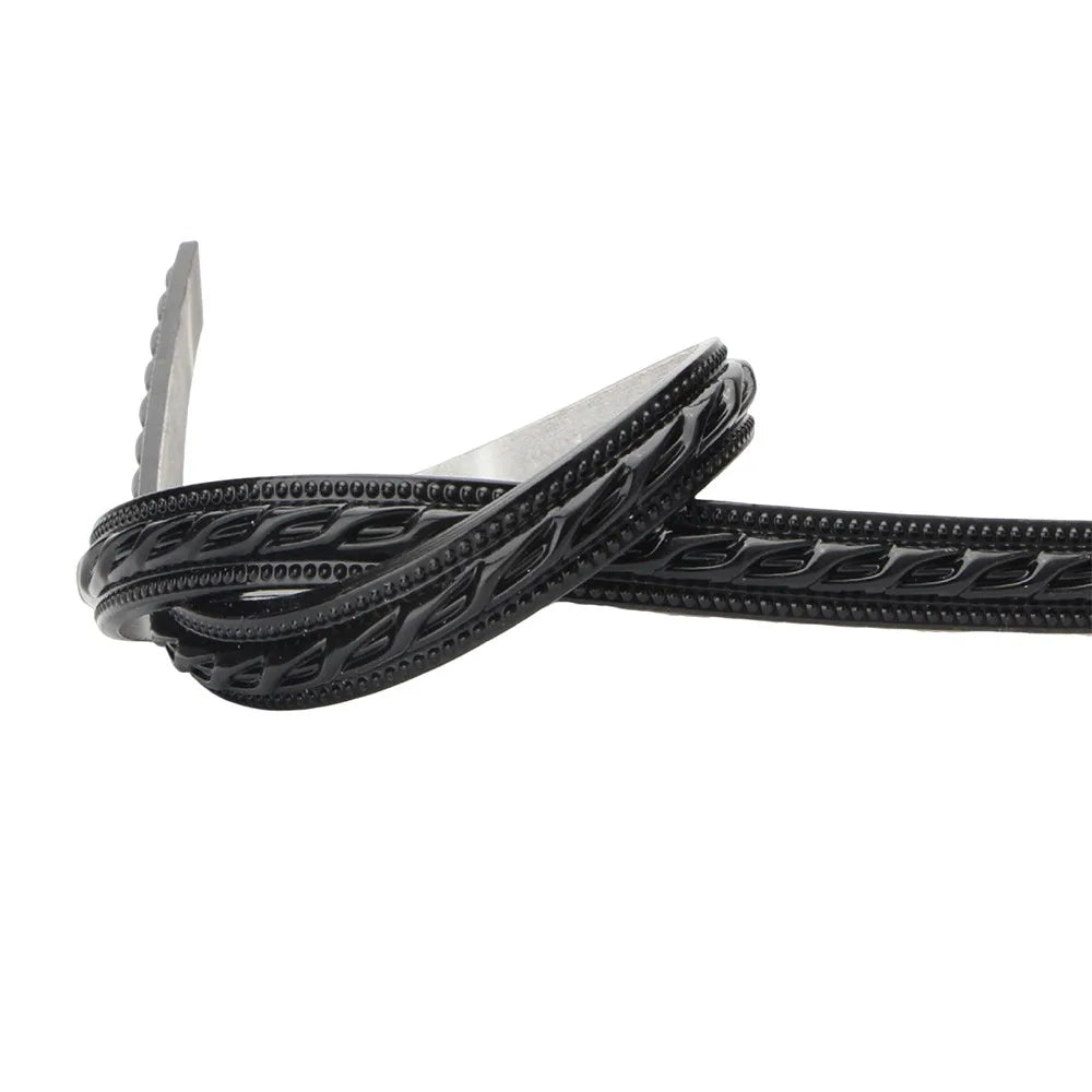 ruban décoratif auto adhésif moderne noir blanc or argent rayures dorées 1cm large 0,6cm