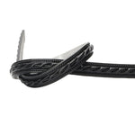 ruban décoratif auto adhésif moderne noir blanc or argent rayures dorées 1cm large 0,6cm
