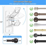 boucles rideau adhésives noires modernes fixes murales accessoires tringles volets universelsABS