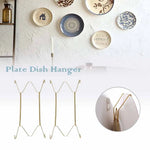 support assiettes doré moderne clips métalliques 10 12 14 16 pouces.linspace('', 2)