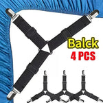attaches élastiques pinces métalliques draps housses couettes réglables blanc noir lit berceau canapé