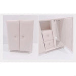 coffret bijoux velours rose miroir intégré tabouret amovible armoire tiroirs modernes élégants rangement