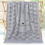 grande serviette bain microfibre enfant motif lapin doux absorbante séchage rapide coton