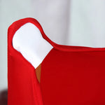 housses chaise mariage polyester extensibles chaises banquet plage contemporaines adhésives blanches rouges noires unies