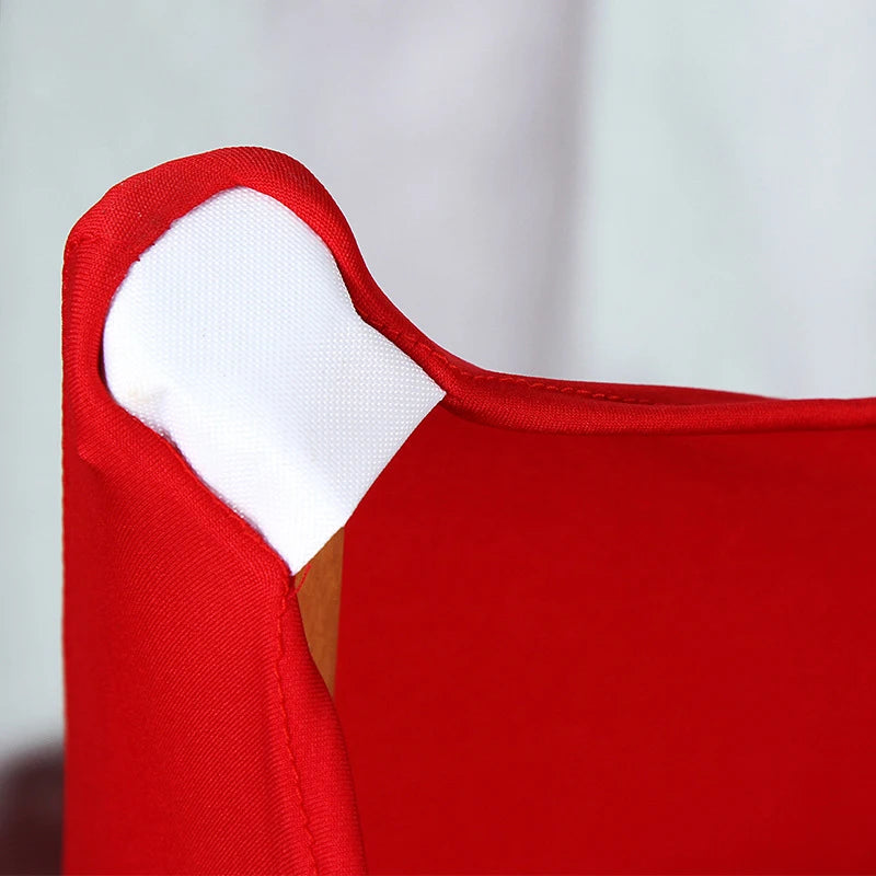 housses chaise mariage polyester extensibles chaises banquet plage contemporaines adhésives blanches rouges noires unies