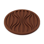 sous verres ronds silicone noir bleu vert marron rouge rayures ondulées moderne respectueux environnement