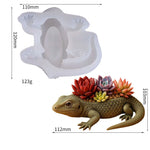 cache pot silicone forme lézard rose orange vert décoratif animalier succulente fleur artificielle